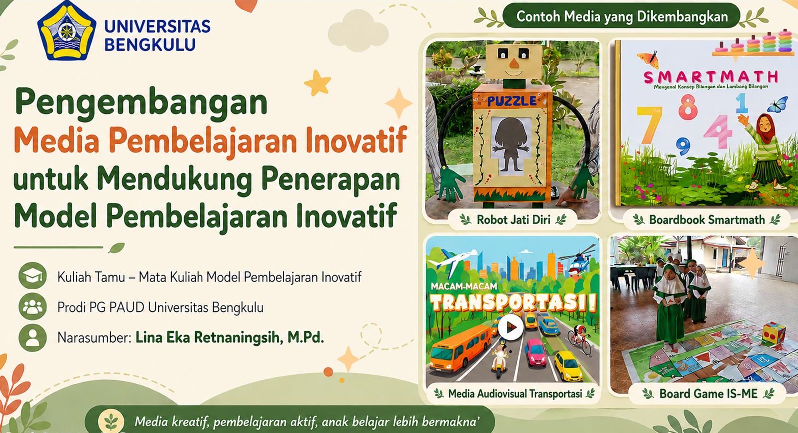 Dosen PIAUD STAIN SAR Kepri Jadi Narasumber Visiting Lecture PG PAUD Universitas Bengkulu