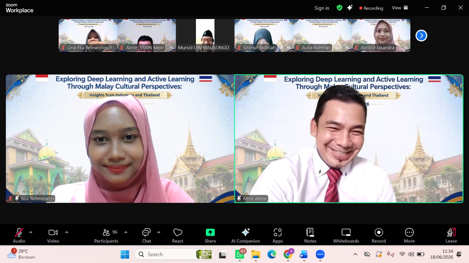 WEBINAR INTERNASIONAL PIAUD MENJADI LANGKAH NYATA IMPLEMENTASI MOU STAIN SAR KEPRI DAN SAMAKKEETHAMWITYA SCHOOL THAILAND