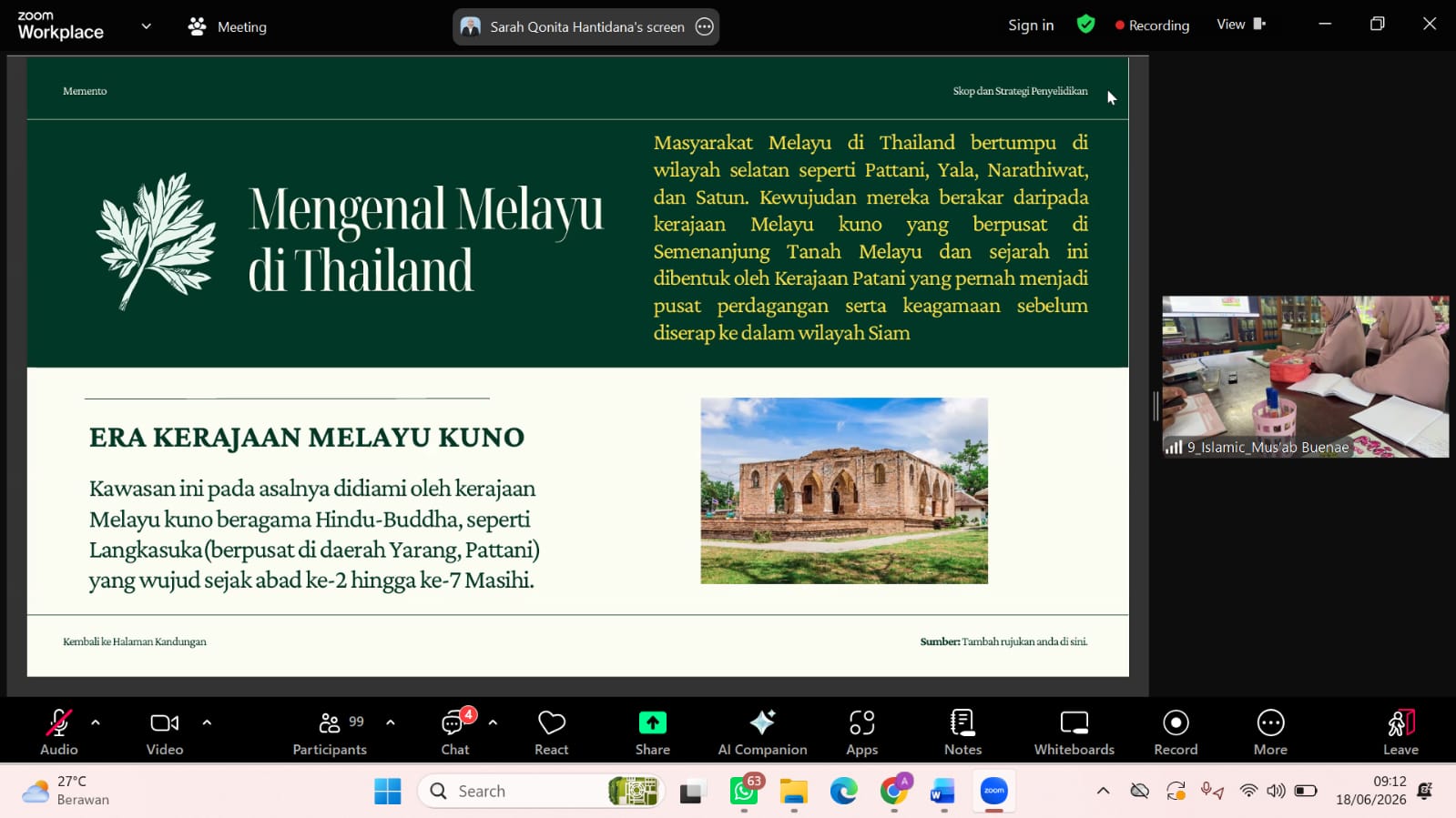 WEBINAR INTERNASIONAL PIAUD MENJADI LANGKAH NYATA IMPLEMENTASI MOU STAIN SAR KEPRI DAN SAMAKKEETHAMWITYA SCHOOL THAILAND